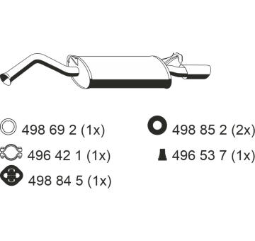 Zadní tlumič výfuku ERNST 204033