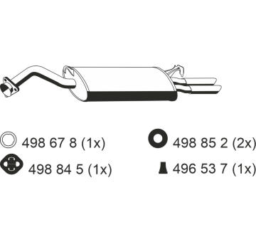 Zadní tlumič výfuku ERNST 204156