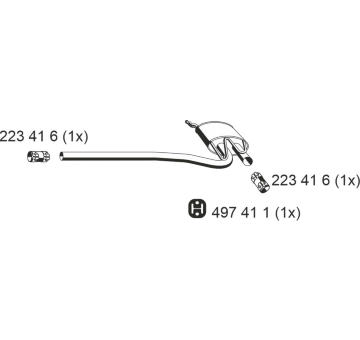 Střední tlumič výfuku ERNST 243049