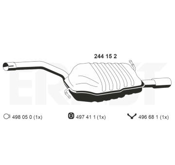Zadní tlumič výfuku ERNST 244152