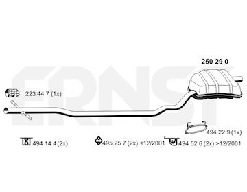 Zadní tlumič výfuku ERNST 250290