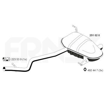 Zadní tlumič výfuku ERNST 251020