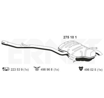 Zadní tlumič výfuku ERNST 275101