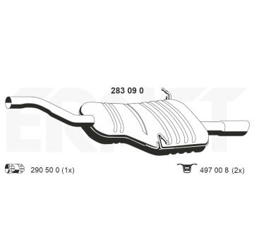Zadní tlumič výfuku ERNST 283090