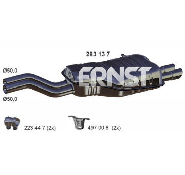 Zadní tlumič výfuku ERNST 283137