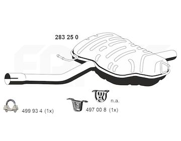 Zadni tlumic vyfuku ERNST 283250