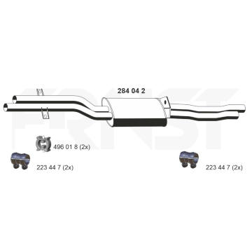 Střední tlumič výfuku ERNST 284042
