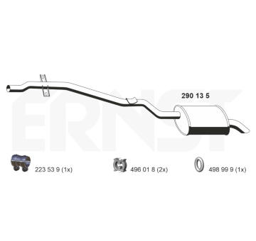 Zadni tlumic vyfuku ERNST 290135