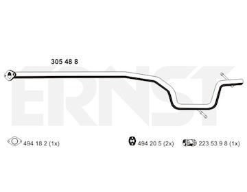 Výfuková trubka ERNST 305488