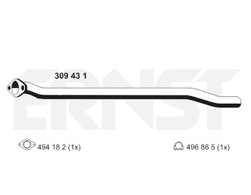 Výfuková trubka ERNST 309431