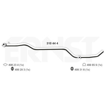Výfuková trubka ERNST 310444