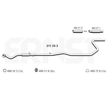 Výfuková trubka ERNST 311243
