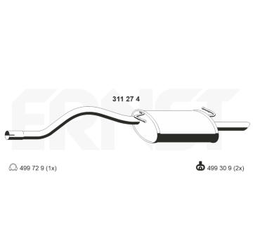 Zadni tlumic vyfuku ERNST 311274