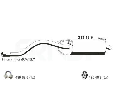 Zadni tlumic vyfuku ERNST 313179