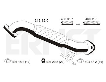 Výfuková trubka ERNST 313520