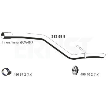 Výfuková trubka ERNST 313599
