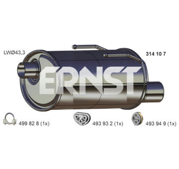 Zadní tlumič výfuku ERNST 314107