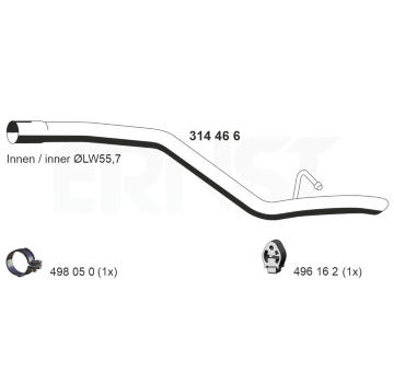 Výfuková trubka ERNST 314466
