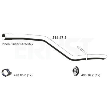 Výfuková trubka ERNST 314473