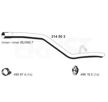 Výfuková trubka ERNST 314503