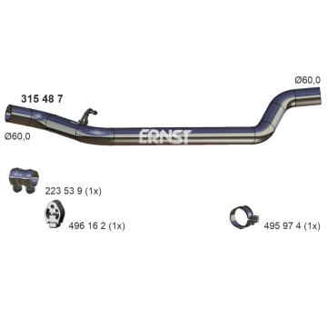 Výfuková trubka ERNST 315487