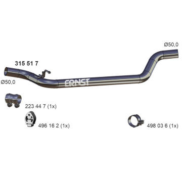 Výfuková trubka ERNST 315517