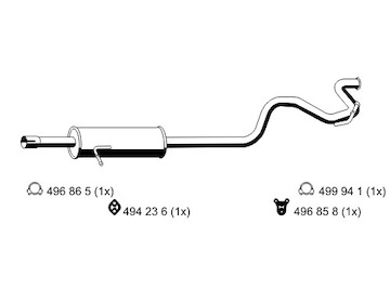 Zadní tlumič výfuku ERNST 330138
