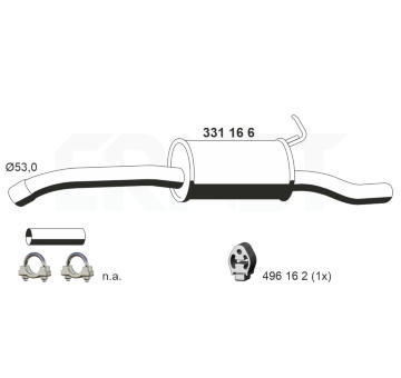Zadní tlumič výfuku ERNST 331166