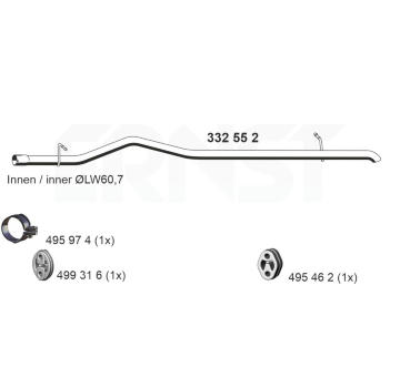 Výfuková trubka ERNST 332552