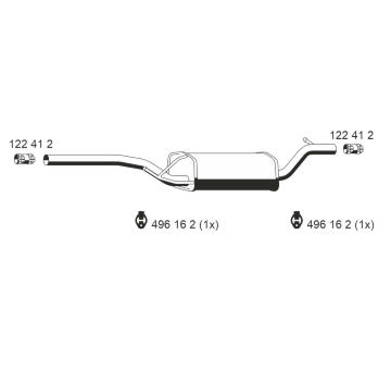 Stredni tlumic vyfuku ERNST 341028