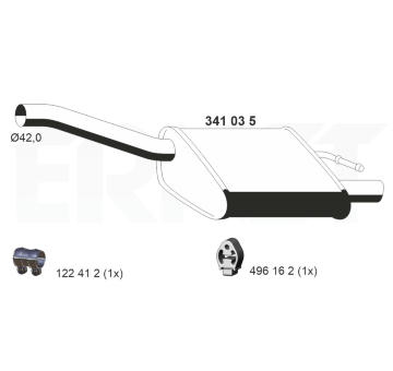 Zadní tlumič výfuku ERNST 341035