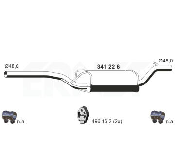 Střední tlumič výfuku ERNST 341226