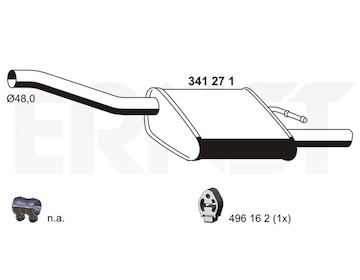 Zadní tlumič výfuku ERNST 341271
