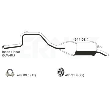 Zadni tlumic vyfuku ERNST 344081