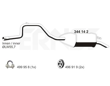 Zadni tlumic vyfuku ERNST 344142