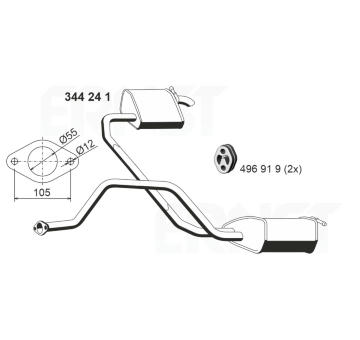 Zadni tlumic vyfuku ERNST 344241