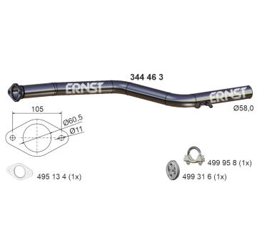 Výfuková trubka ERNST 344463