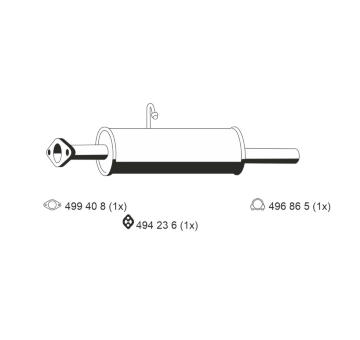 Stredni tlumic vyfuku ERNST 348027