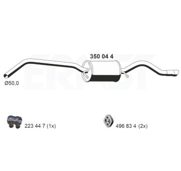 Zadní tlumič výfuku ERNST 350044