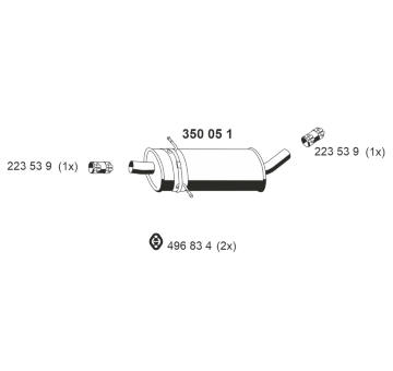 Stredni tlumic vyfuku ERNST 350051