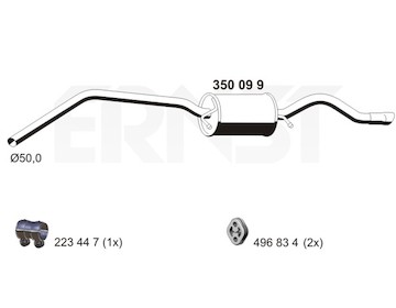 Zadni tlumic vyfuku ERNST 350099
