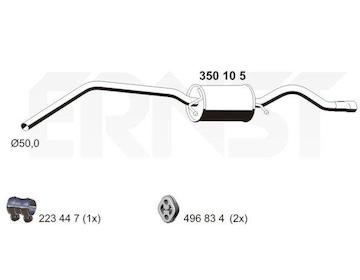 Zadní tlumič výfuku ERNST 350105