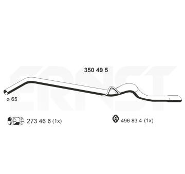 Výfuková trubka ERNST 350495