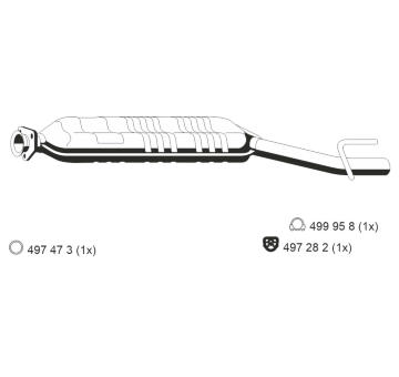 Stredni tlumic vyfuku ERNST 351133