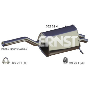 Zadni tlumic vyfuku ERNST 352024