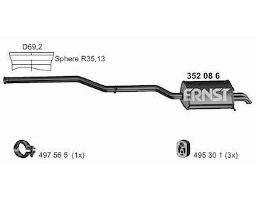 Zadní tlumič výfuku ERNST 352086
