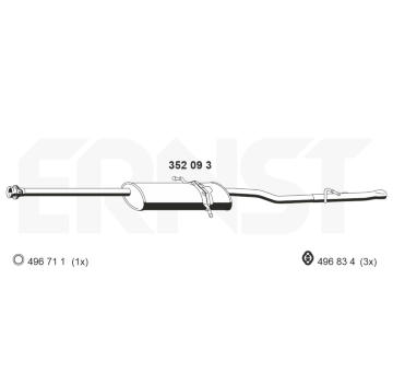 Zadní tlumič výfuku ERNST 352093