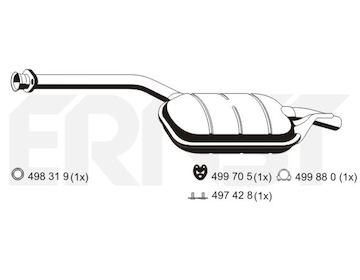 Střední tlumič výfuku ERNST 353052