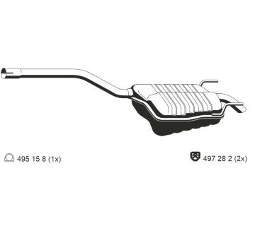 Zadni tlumic vyfuku ERNST 363105