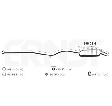 Zadní tlumič výfuku ERNST 366014